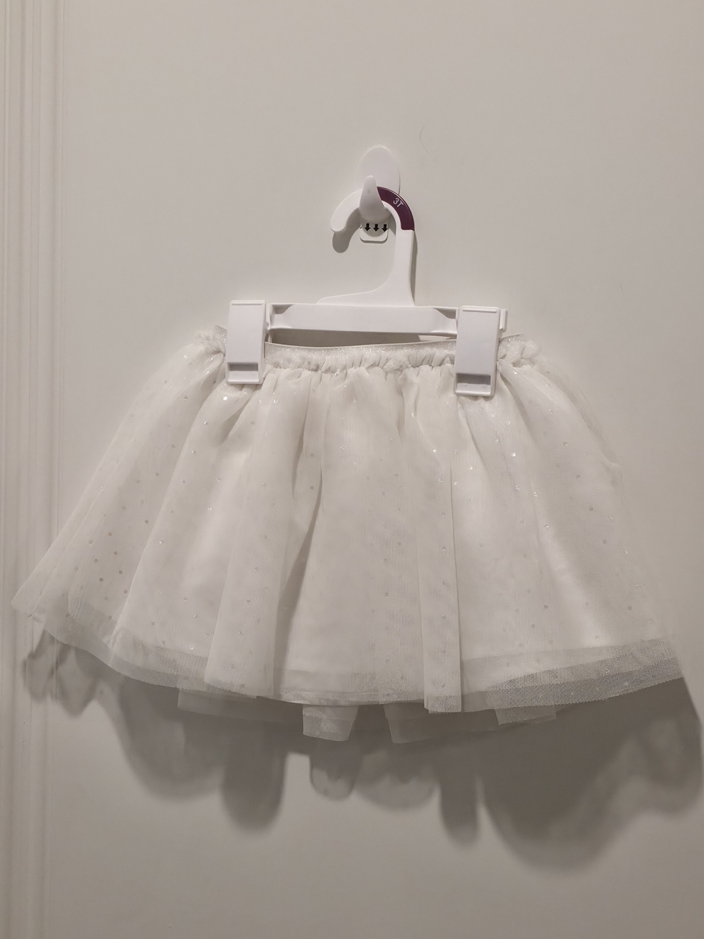 Cat & Jack White Sparkle Tulle Skirt 3T, 4T
